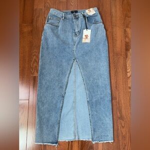 Sincerely Jules Blue Denim Maxi Skirt